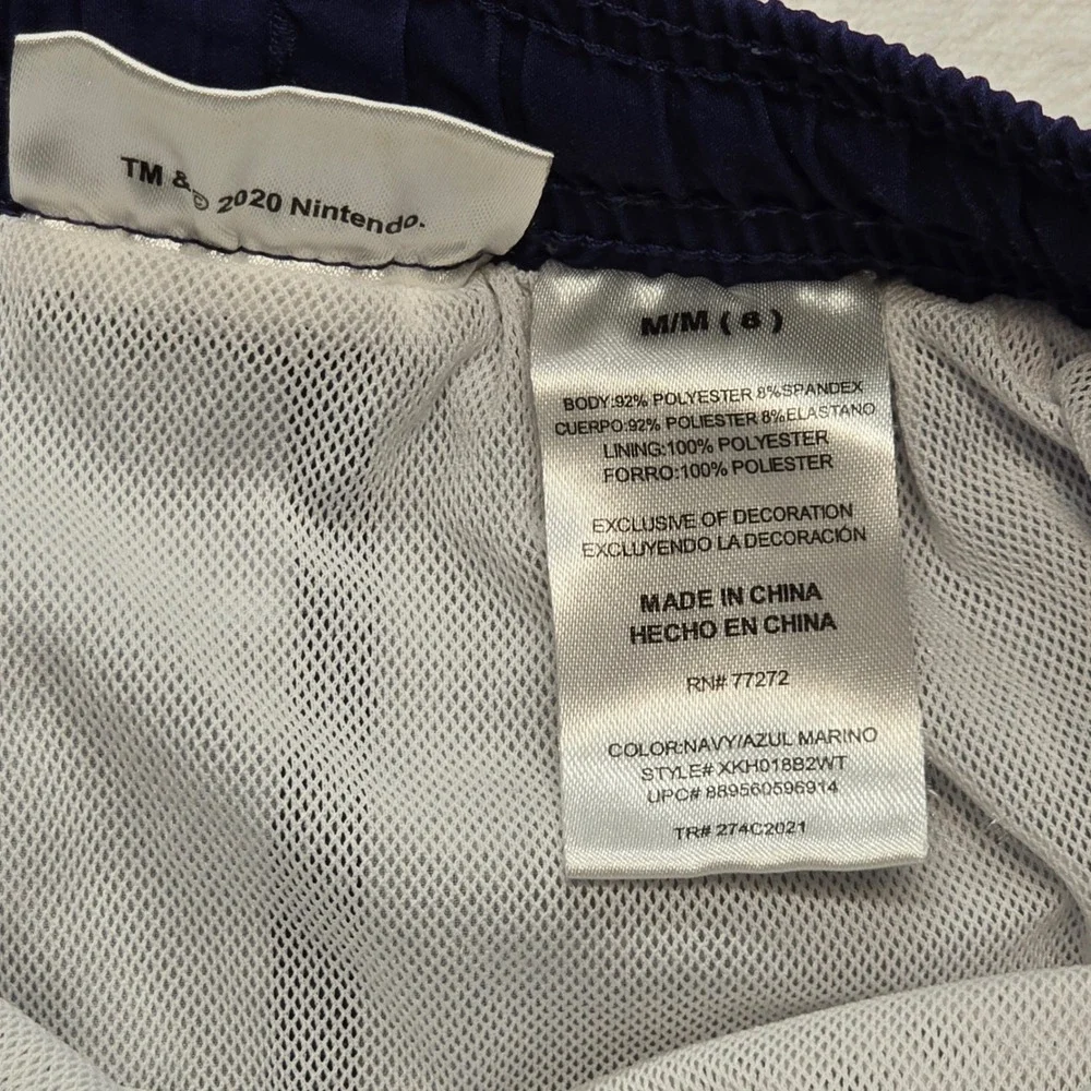 Nintendo Mario Kart Swim Trunks Mario‎ Luigi Graphic Blue Boys M